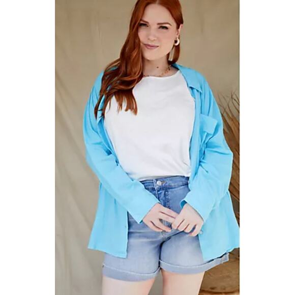 NWT Candace Cameron Bure QVC Pacific Denim Cut Off Short, Sz 16P, Casual Classic - Picture 4 of 5